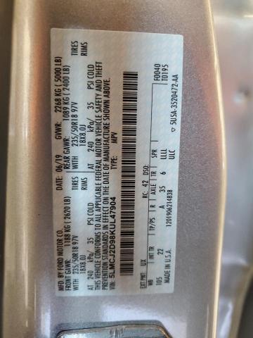 5LMCJ2D98KUL47904 - 2019 LINCOLN MKC SELECT Արծաթագույն լուսանկար 13