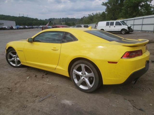 2G1FF1E34F9186814 - 2015 CHEVROLET CAMARO LT YELLOW photo 2