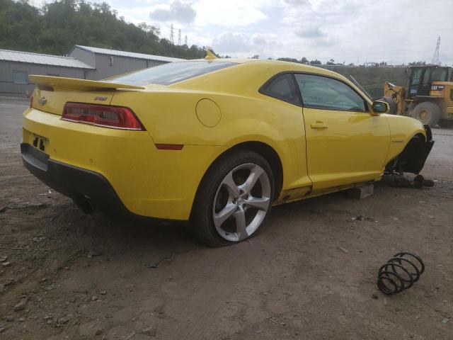 2G1FF1E34F9186814 - 2015 CHEVROLET CAMARO LT YELLOW photo 3