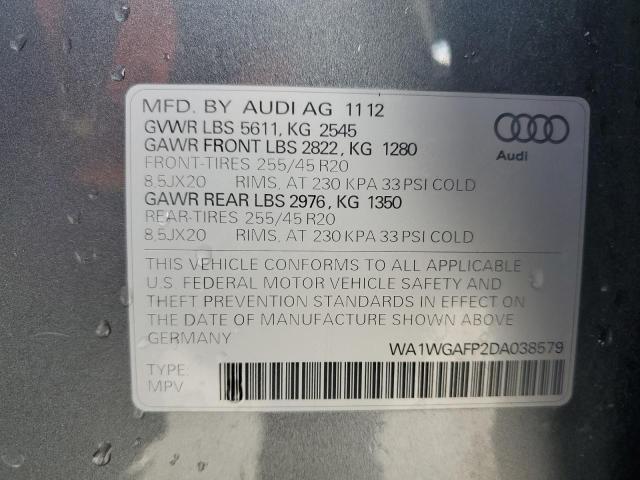 WA1WGAFP2DA038579 - 2013 AUDI Q5 PRESTIGE Boz foto 14