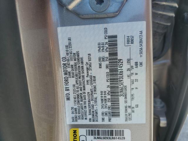 3LN6L5E93LR614529 - 2020 LINCOLN MKZ RESERVE TAN photo 13