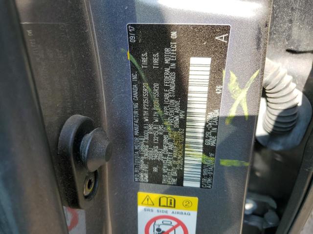 2T2BZMCA2HC120762 - 2017 LEXUS RX 350 BASE GRAY photo 12