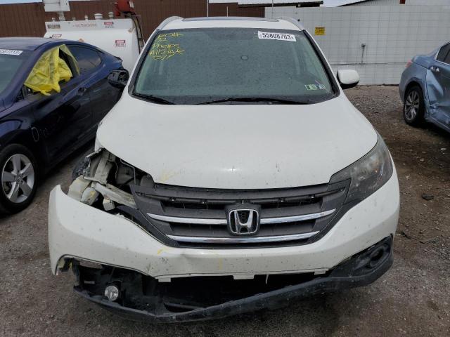 5J6RM4H73DL067792 - 2013 HONDA CR-V EXL WHITE photo 5