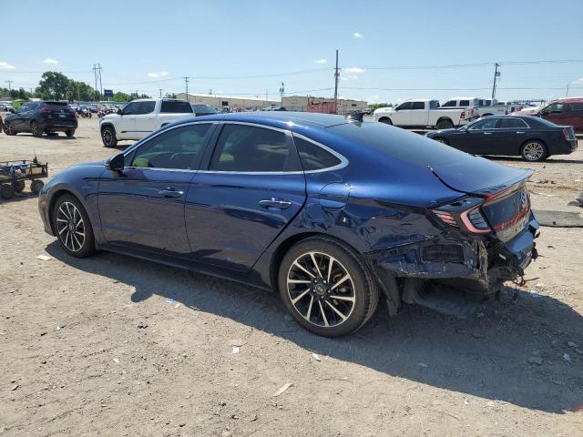 5NPEH4J28MH080663 - 2021 HYUNDAI SONATA LIMITED BLUE photo 2