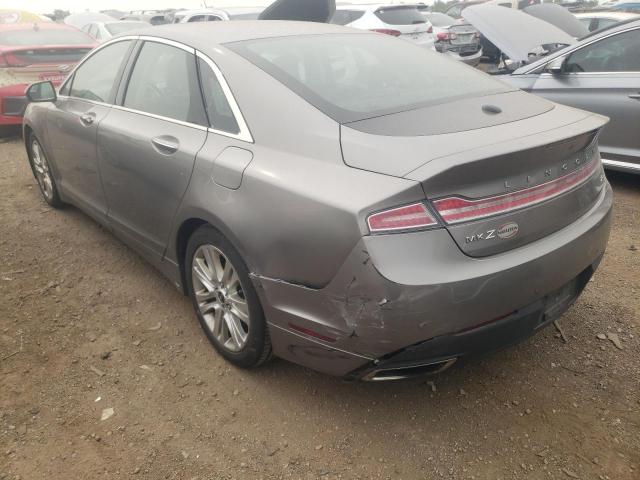 3LN6L2LU7GR601617 - 2016 LINCOLN MKZ HYBRID GRAY photo 2