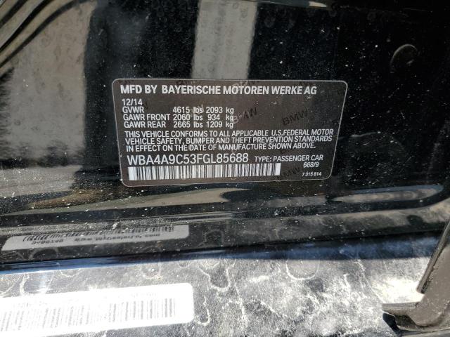 WBA4A9C53FGL85688 - 2015 BMW 428 I GRAN COUPE SULEV BLACK photo 12