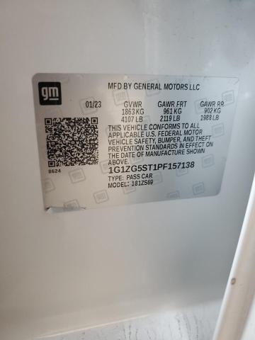 1G1ZG5ST1PF157138 - 2023 CHEVROLET MALIBU RS 白色 照片 13