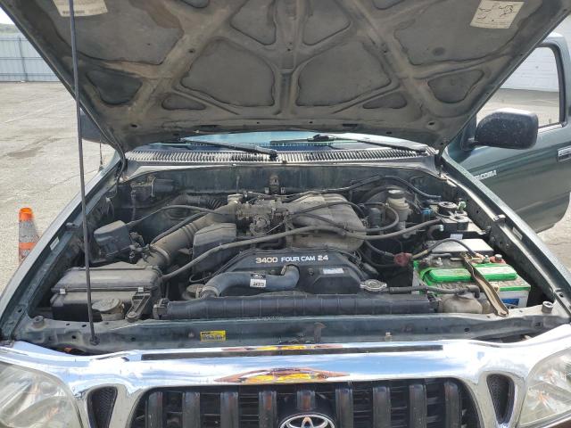 5TESN92N91Z723175 - 2001 TOYOTA TACOMA XTRACAB PRERUNNER მწვანე ფოტო 11