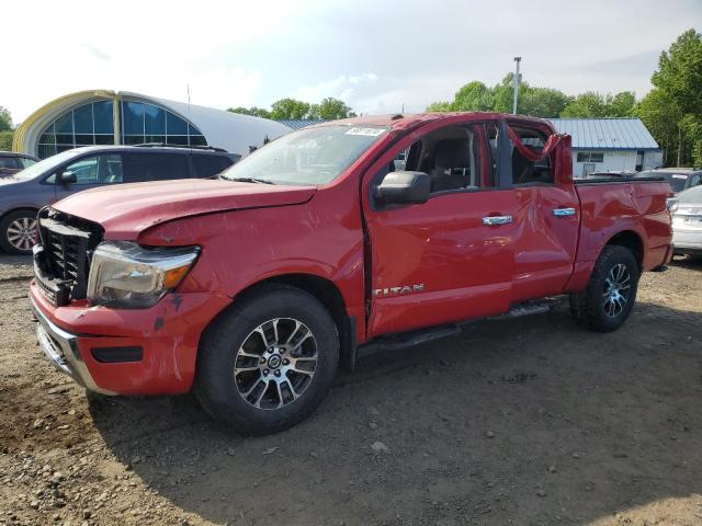 1N6AA1EC2MN505344 - 2021 NISSAN TITAN S RED photo 1