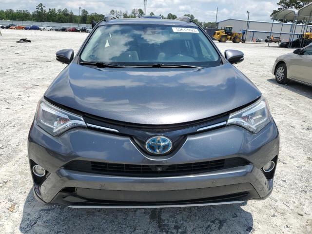 JTMDJREV2HD122810 - 2017 TOYOTA RAV4 HV LIMITED GRAY photo 5