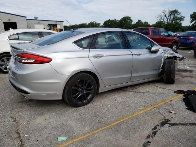 3FA6P0LU1JR117209 - 2018 FORD FUSION SE HYBRID SILVER photo 3