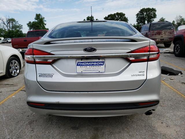 3FA6P0LU1JR117209 - 2018 FORD FUSION SE HYBRID SILVER photo 6