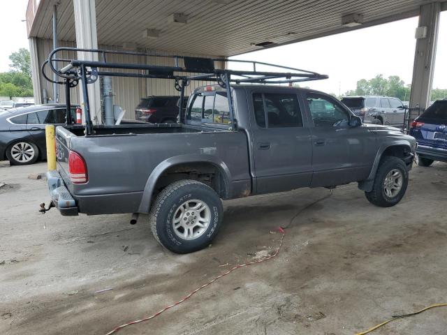 1B7HG38N62S671700 - 2002 DODGE DAKOTA QUAD SPORT GRAY photo 3