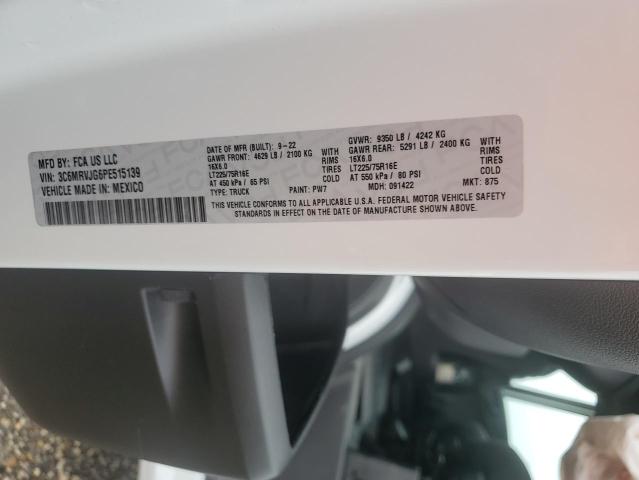 3C6MRVJG6PE515139 - 2023 RAM PROMASTER 3500 HIGH თეთრი ფოტო 13