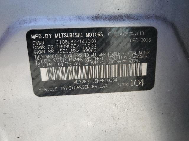 ML32F3FJ5HHF18634 - 2017 MITSUBISHI MIRAGE G4 ES SILVER photo 12