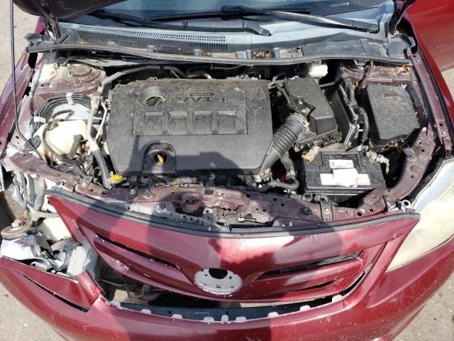 2T1BU4EE1BC586581 - 2011 TOYOTA COROLLA BASE BURGUNDY photo 11