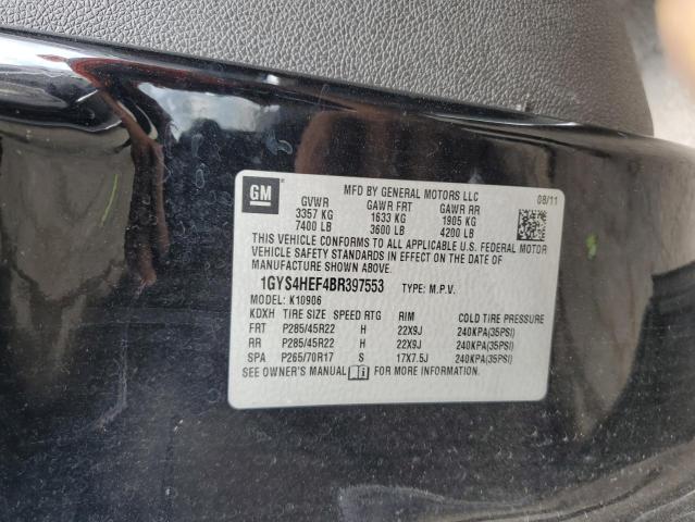 1GYS4HEF4BR397553 - 2011 CADILLAC ESCALADE ESV LUXURY BLACK photo 13