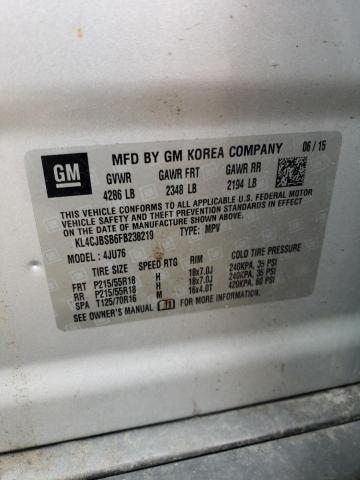 KL4CJBSB6FB238219 - 2015 BUICK ENCORE CONVENIENCE 银色 照片 13