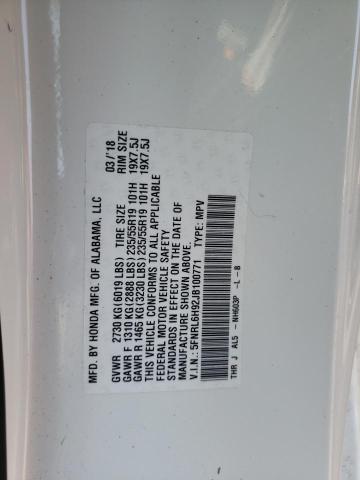 5FNRL6H92JB100771 - 2018 HONDA ODYSSEY ELITE Blanco foto 13