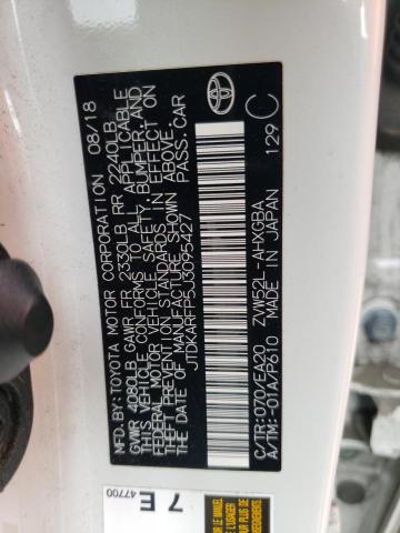 JTDKARFP5J3095427 - 2018 TOYOTA PRIUS PRIM 白色 照片 12