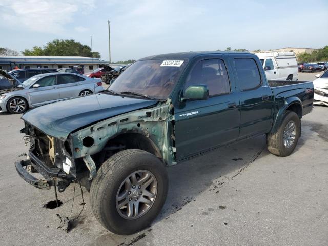 5TEGN92NX2Z119593 - 2002 TOYOTA TACOMA DOUBLE CAB PRERUNNER GREEN photo 1