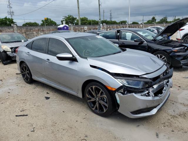 2HGFC2F89MH518363 - 2021 HONDA CIVIC SPORT 银色 照片 4