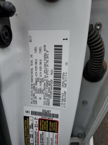 5TFUM5F16HX072620 - 2017 TOYOTA TUNDRA DOUBLE CAB SR/SR5 WHITE photo 12