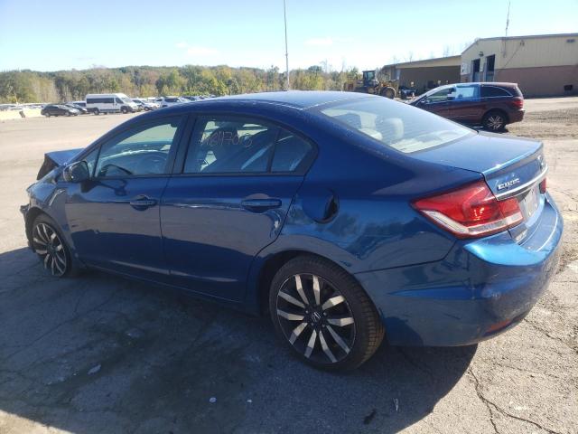 2HGFB2F99EH527948 - 2014 HONDA CIVIC EXL ლურჯი ფოტო 2
