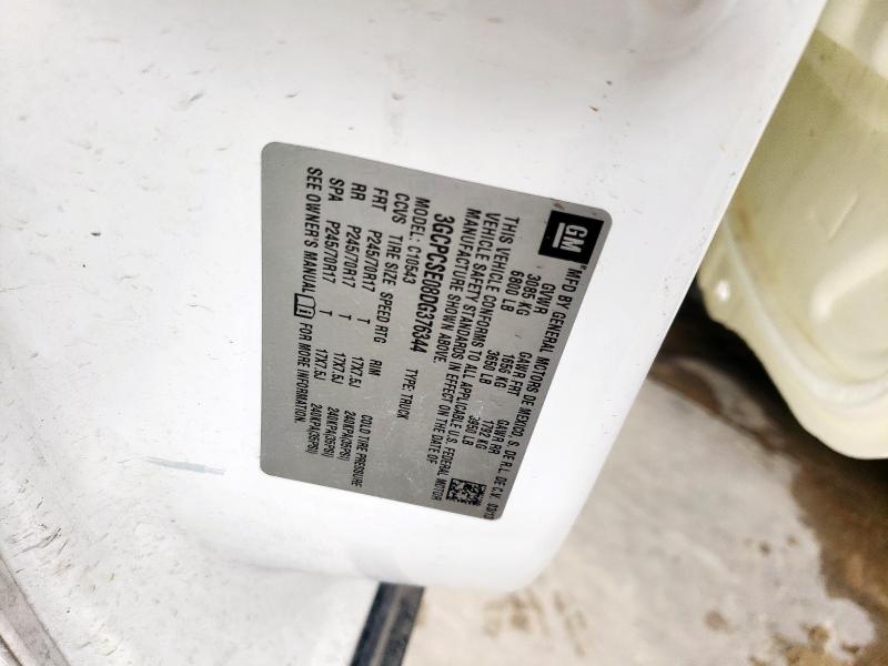 3GCPCSE08DG376344 - 2013 CHEVROLET SILVERADO C1500 LT WHITE photo 12