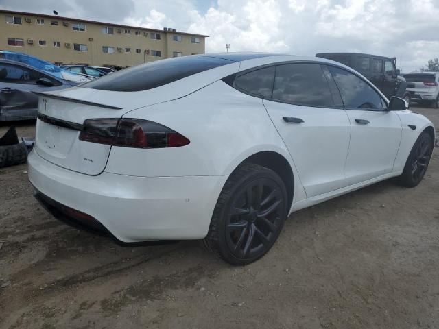 5YJSA1E6XMF452053 - 2021 TESLA MODEL S Білий фото 3