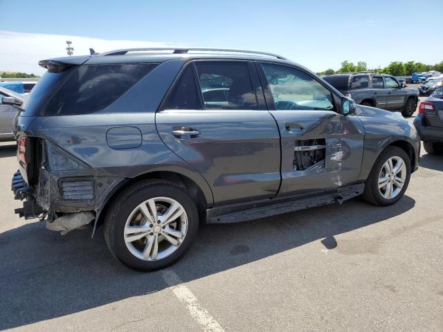 4JGDA5HB9EA391082 - 2014 MERCEDES-BENZ ML 350 4MATIC GRAY photo 3