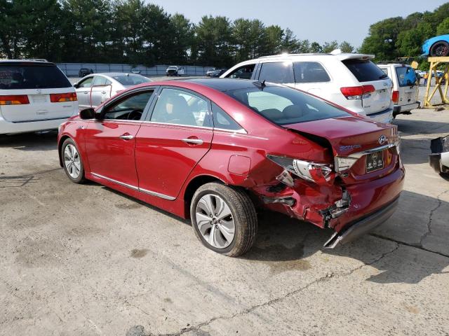 KMHEC4A48FA124344 - 2015 HYUNDAI SONATA HYBRID RED photo 2