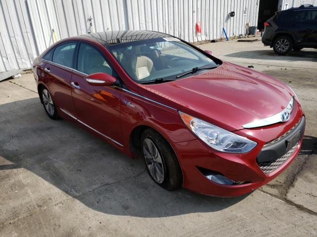 KMHEC4A48FA124344 - 2015 HYUNDAI SONATA HYBRID RED photo 4