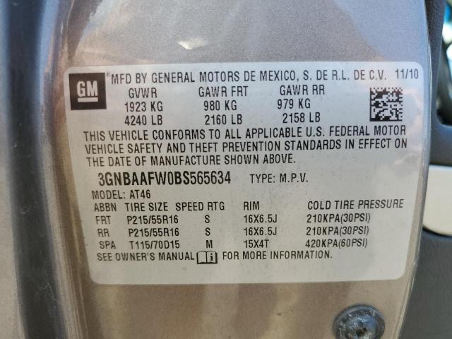 3GNBAAFW0BS565634 - 2011 CHEVROLET HHR LS 棕色 照片 13