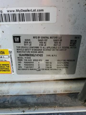 5GAKRBKD9GJ147420 - 2016 BUICK ENCLAVE Սպիտակ լուսանկար 13