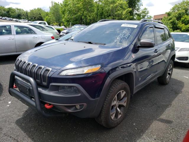 1C4PJMBB0EW161387 - 2014 JEEP CHEROKEE TRAILHAWK BLUE photo 1