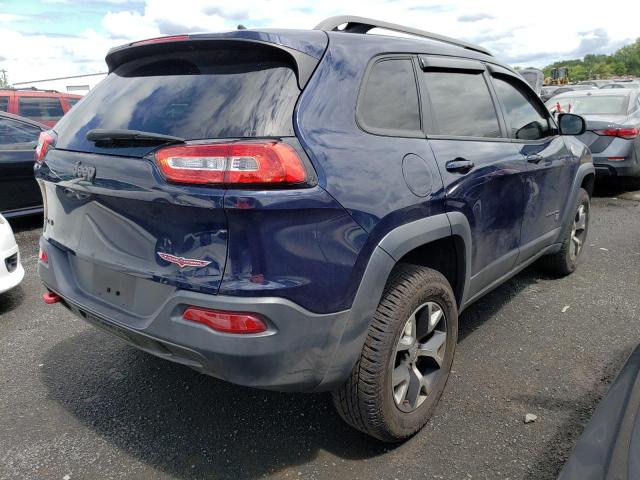 1C4PJMBB0EW161387 - 2014 JEEP CHEROKEE TRAILHAWK BLUE photo 3