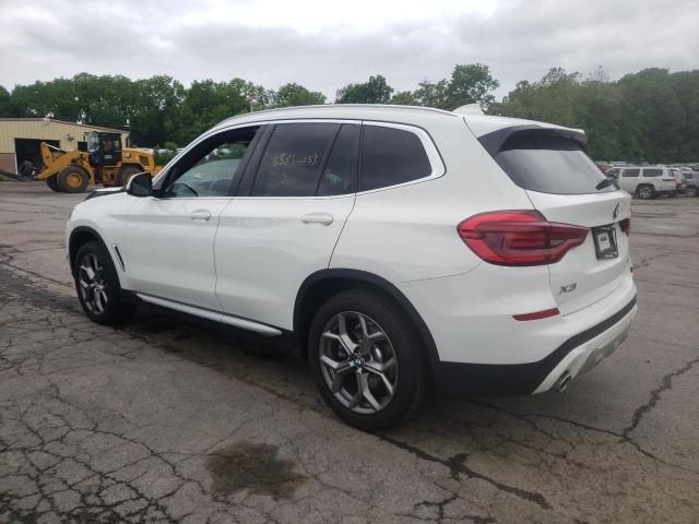 5UXTY5C03M9D97432 - 2021 BMW X3 XDRIVE30I WHITE photo 2