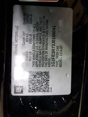 1G1FE1R73J0166041 - 2018 CHEVROLET CAMARO SS BLACK photo 13