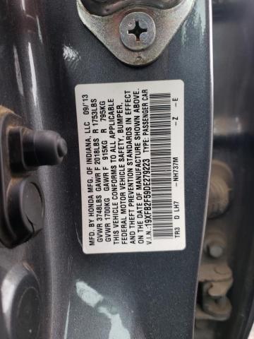 19XFB2F59DE279223 - 2013 HONDA CIVIC LX GRAY photo 12