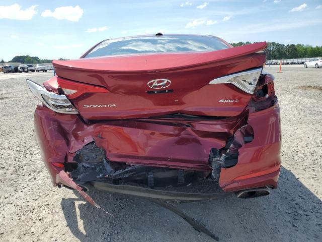5NPE34AF9GH318364 - 2016 HYUNDAI SONATA SPORT RED photo 6
