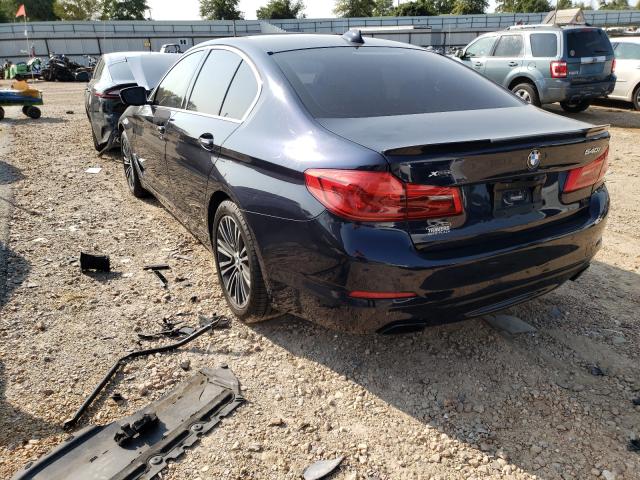 WBAJE7C56JWC55238 - 2018 BMW 540 XI BLUE photo 3