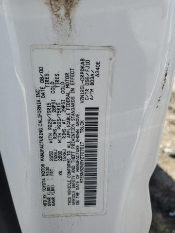 5TESN92N9YZ707617 - 2000 TOYOTA TACOMA XTRACAB PRERUNNER თეთრი ფოტო 12