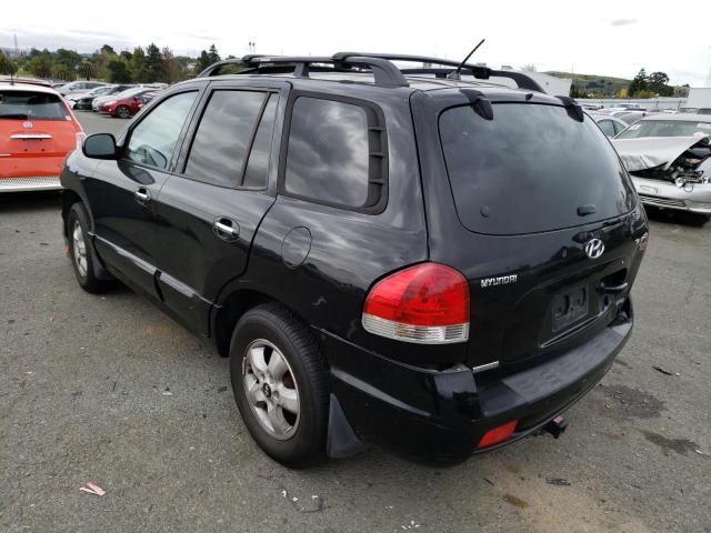 KM8SC73E76U072844 - 2006 HYUNDAI SANTA FE GLS BLACK photo 2