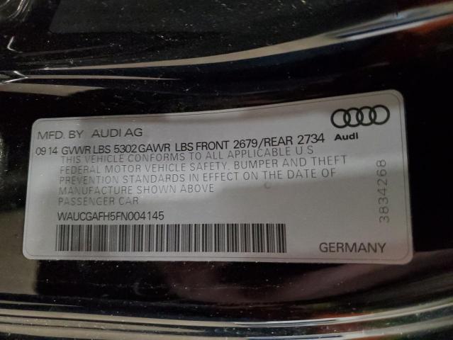 WAUCGAFH5FN004145 - 2015 AUDI S5 PREMIUM PLUS შავი ფოტო 12