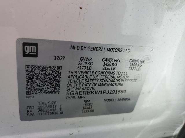 5GAERBKW1PJ191569 - 2023 BUICK ENCLAVE ESSENCE თეთრი ფოტო 13