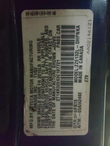 2T1KR32E63C107721 - 2003 TOYOTA COROLLA MA XR BLUE photo 12