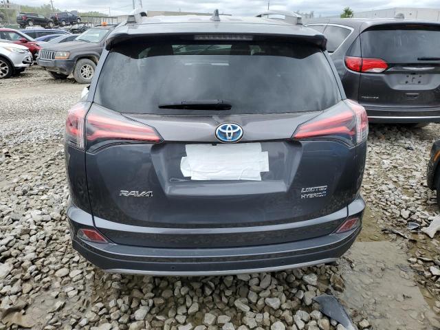 JTMDJREV7JD185486 - 2018 TOYOTA RAV4 HV LIMITED GRAY photo 6