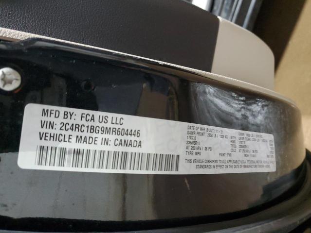 2C4RC1BG9MR604446 - 2021 CHRYSLER PACIFICA TOURING L BLACK photo 13
