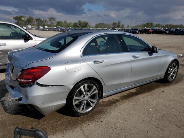 55SWF4KBXFU038164 - 2015 MERCEDES-BENZ C 300 4MATIC SILVER photo 3